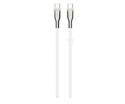 Kabel FIXED Pleciony Kabel USB-C/USB-C 2m 100W biały FIXDB-CC2-WH